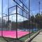 20mx10m은 핑크색 검은 파델 테니스 코트 야외 파델 코트를 청색화합니다